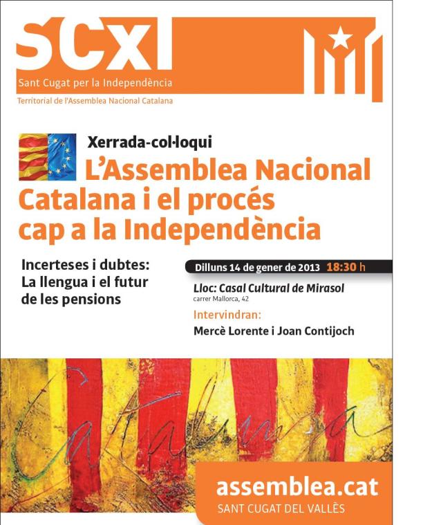 Cartell xerrada gent gran Mirasol